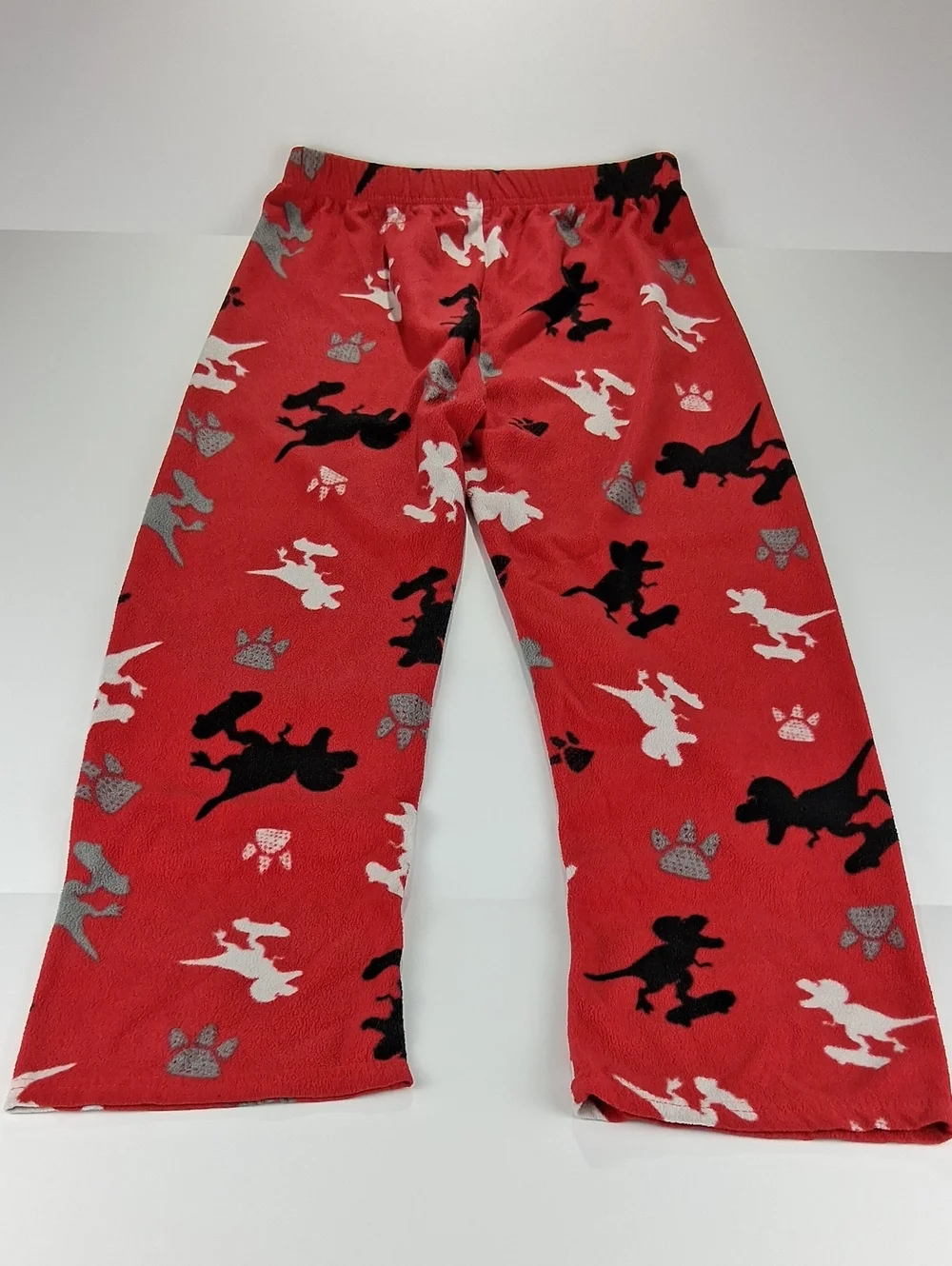Boys Quad Seven Fleece Pajama Pants Size 12/14 With Red Dinosaur Prints